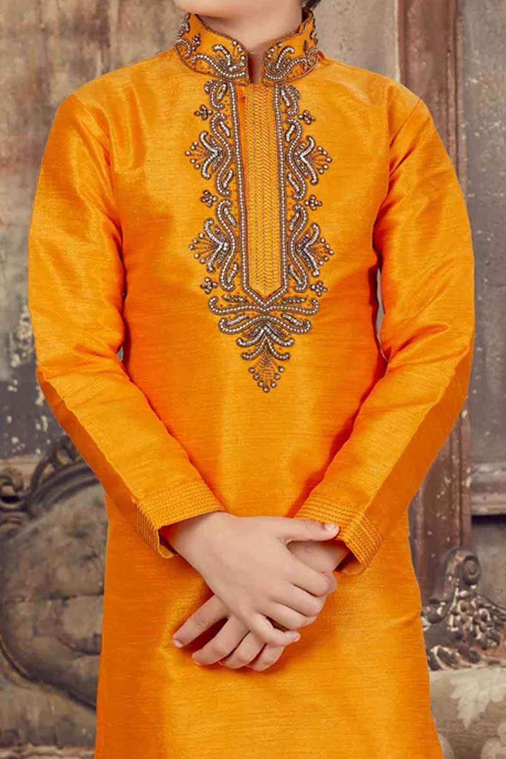 Mango Banglori Silk Kids Kurta Pajama (NKK-628)