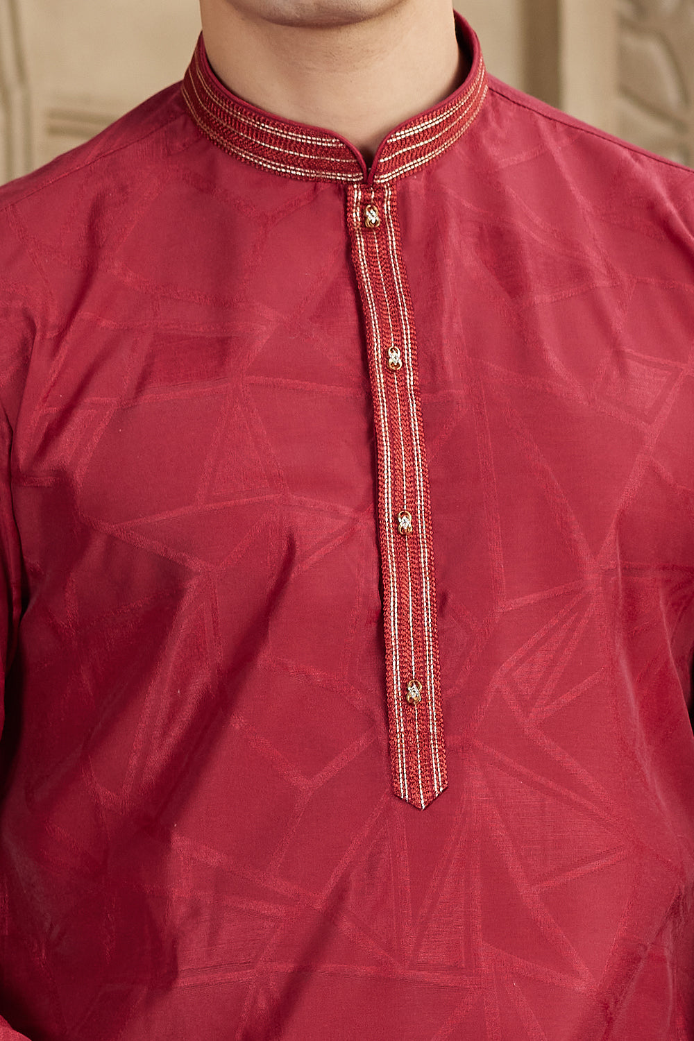 Maroon Art Silk Kurta Pajama (NMK-8575) - Nihal Fashions