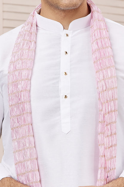 Off White Art Silk Casual Kurta Pajama (NMK-7957) - Nihal Fashions