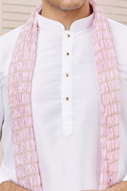 Off White Art Silk Casual Kurta Pajama (NMK-7957) - Nihal Fashions