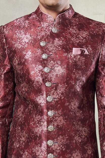 Onion Pink Art Silk Indo Western (NMK-8426) - Nihal Fashions