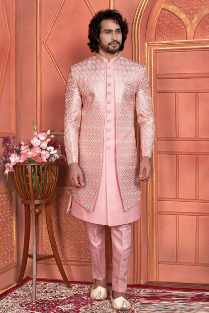 Pink Art Silk Indo Western (NMK-7681) - Nihal Fashions
