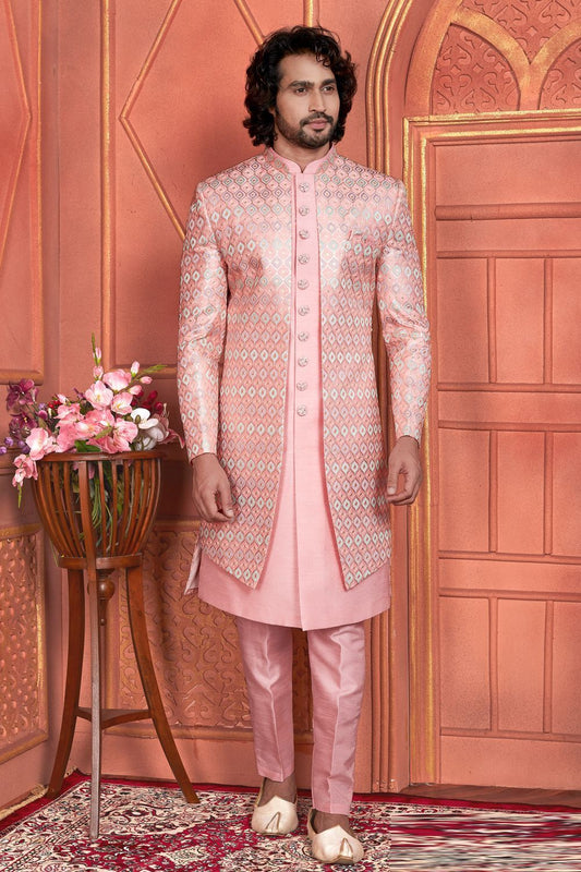 Pink Art Silk Indo Western (NMK-7681) - Nihal Fashions