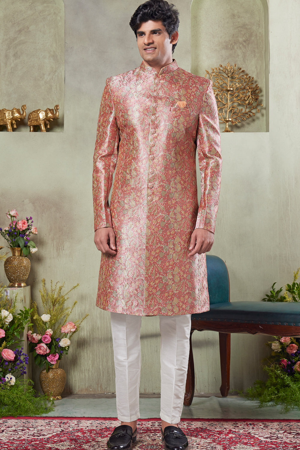 Pink Art Silk Indo Western (NMK-8425) - Nihal Fashions