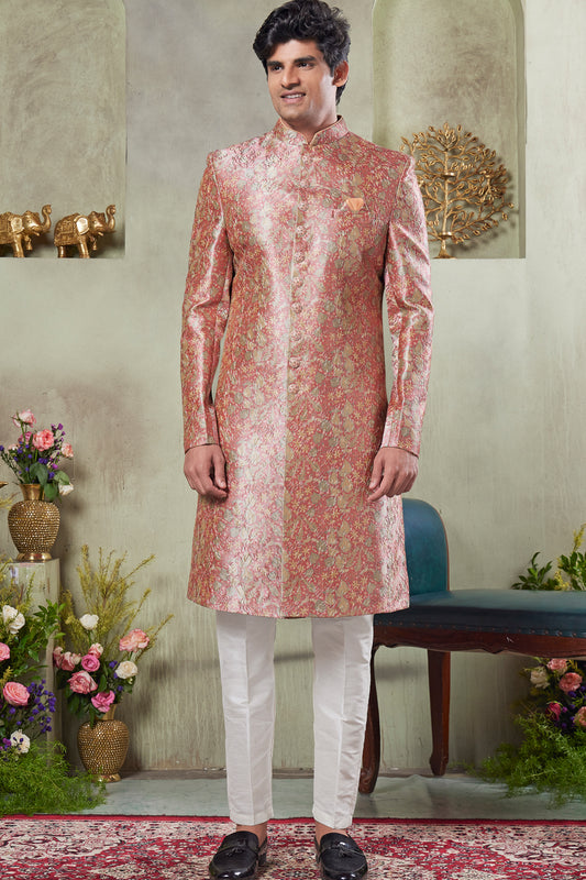 Pink Art Silk Indo Western (NMK-8425) - Nihal Fashions
