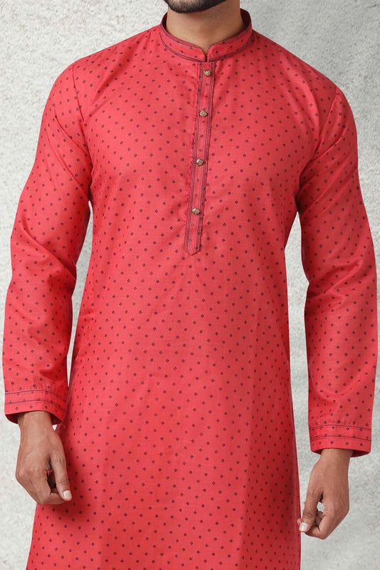 Pink Cotton Kurta Pajama (NMK-5757)