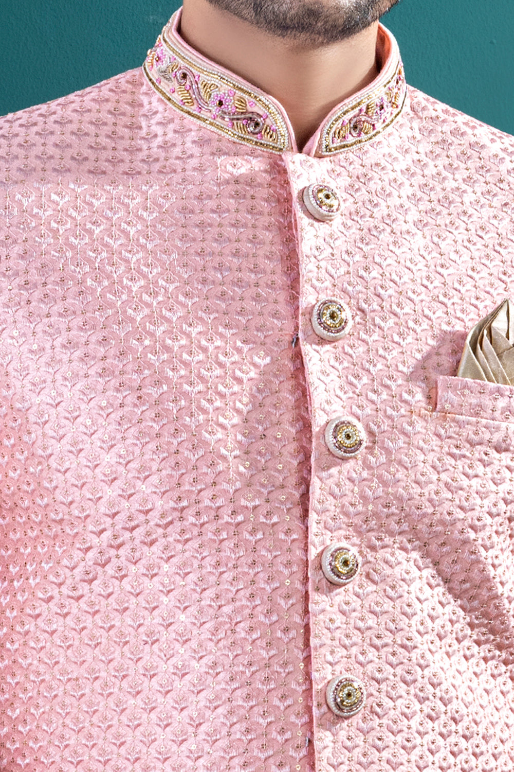 Pink Lucknowi Indo Western (NMK-8454) - Nihal Fashions