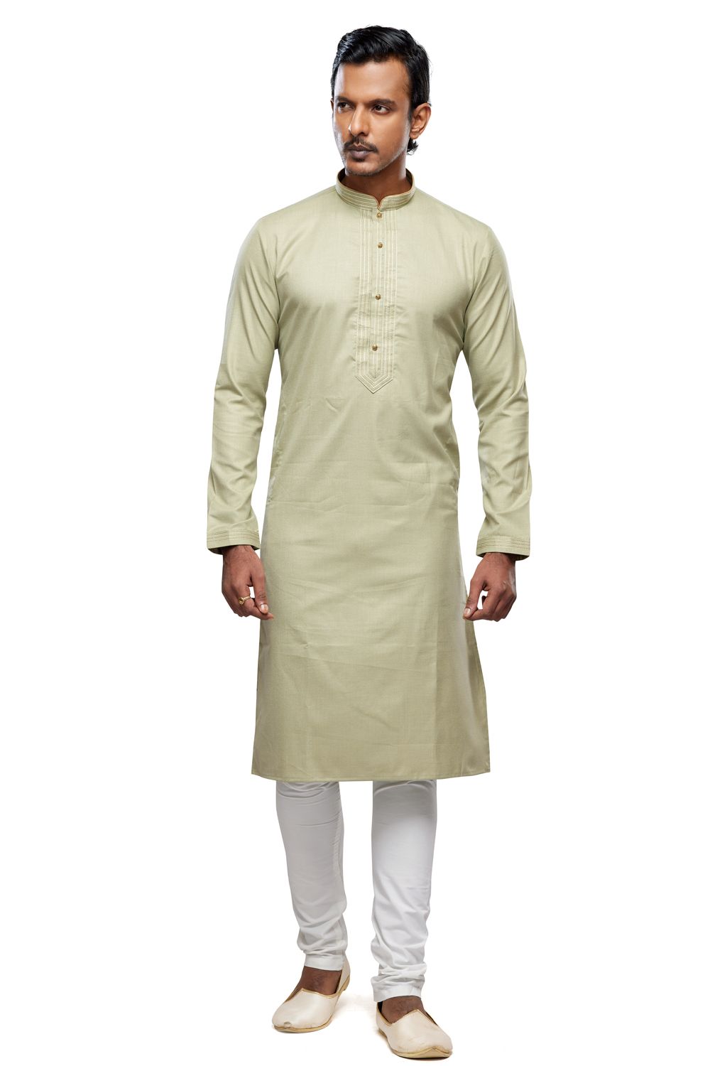 Pista Green Art Silk Kurta Pajama (NMK-7489) - Nihal Fashions