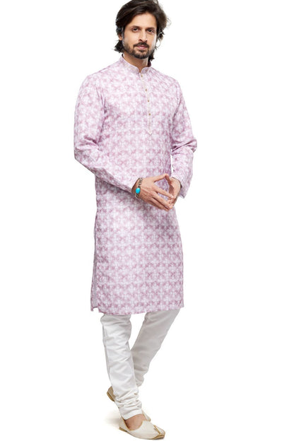 Purple Cotton Digital Printed Kurta (NMK-7478) - Nihal Fashions