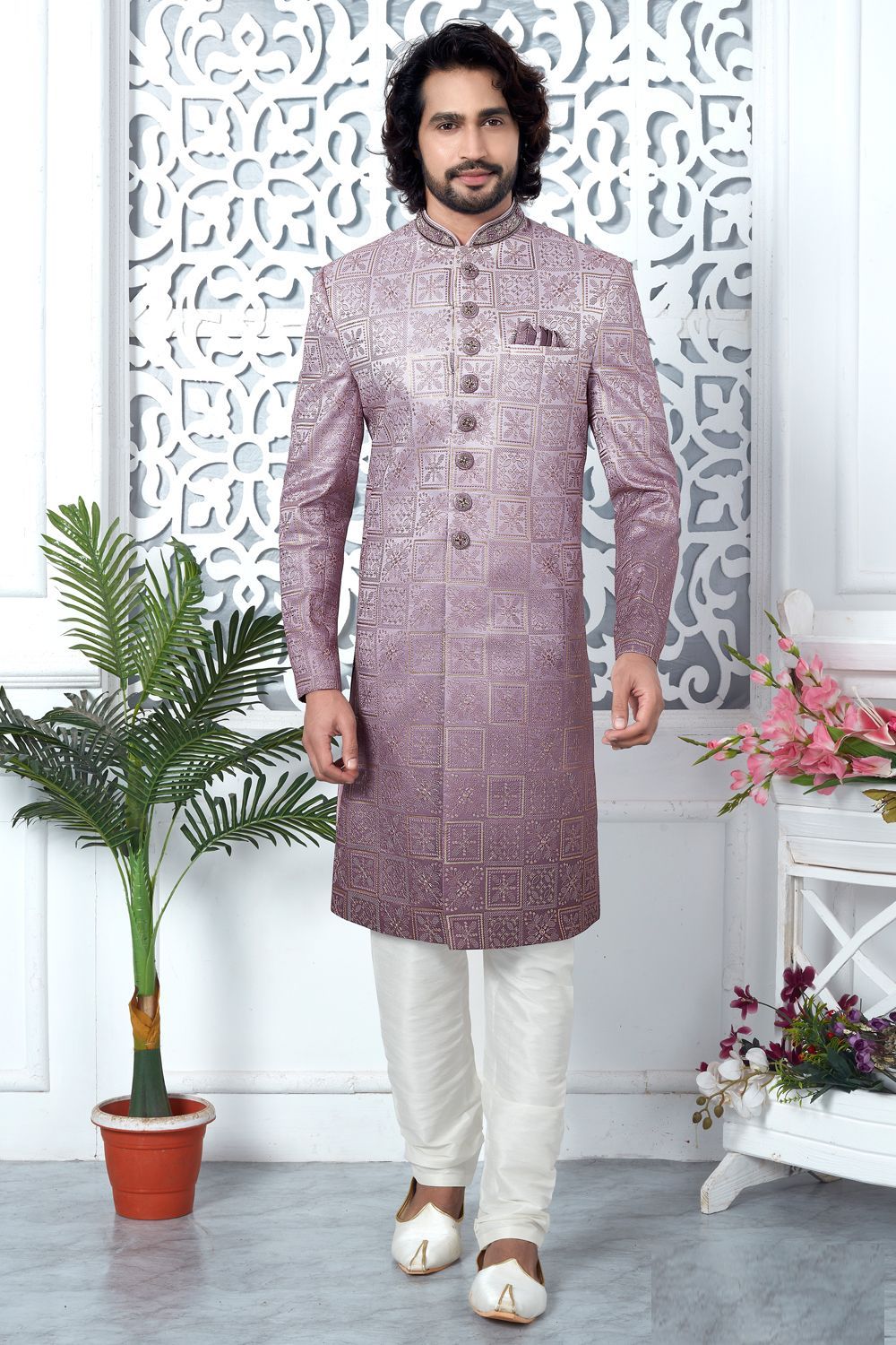 Shaded Purple Art Silk Indo Western (NMK-7689) - Nihal Fashions