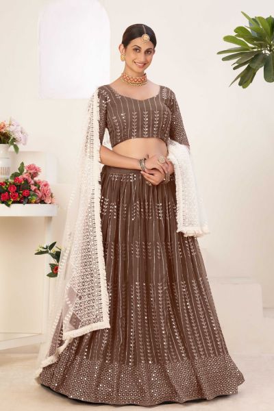 Caramel Georgette Lehenga Choli (NWG-1227)