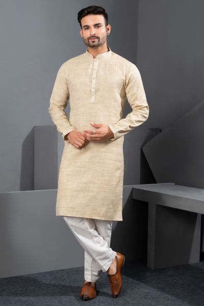 Gold Cotton Kurta Pajama (NMK-8723) Gold Cotton Kurta Pajama (NMK-8723)