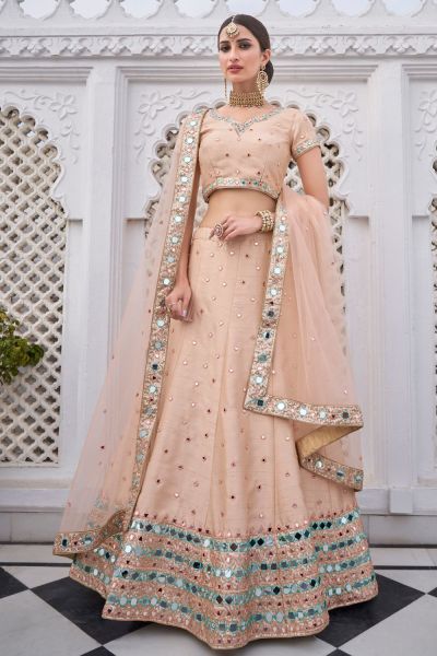 Peach Silk Lehenga Choli (NWG-676)
