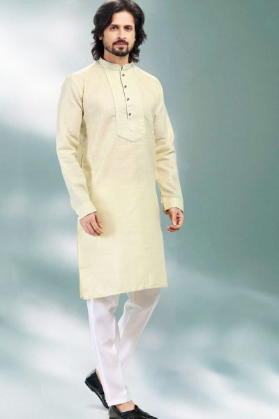 Pista Green Linen Cotton Kurta Pajama (NMK-6731)