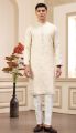 Beige Art Silk Kurta Pajama (NMK-8382)