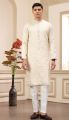 Beige Art Silk Kurta Pajama (NMK-8382)