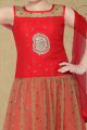 Beige Net Kids Anarkali Dress (NFG-030)