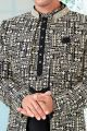 Black Art Embroidered Silk Mens Indo Western (NMK-8534)