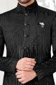 Black Art Embroidered Velvet Nawabi (NMK-8528)