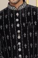 Black Art Silk Indo Western for Men (NMK-8278)
