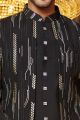 Black Art Silk Indo Western (NMK-8259)