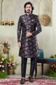 Black Art Silk Indo Western (NMK-8428)