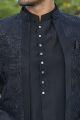 Black Art Silk Jodhpuri (NMK-8221)