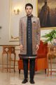Black Art Silk Mens Indo Western (NMK-8273)