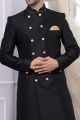 Black Banglori Silk Indo Western Kurta (NMK-4093)
