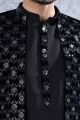 Black Imported Mens Indowestern (NMK-8449)