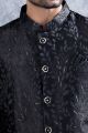 Black Tussar Silk Mens Jodhpuri (NMK-8458)