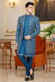 Blue Art Silk Indo Western for Men (NMK-8268)