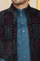 Blue Art Silk Indo Western for Men (NMK-8274)