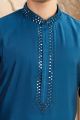 Blue Banarasi Art Silk Kurtas for Men (NMK-8487)