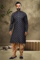 Blue Cotton Casual Kurta Pajama (NMK-6127)