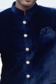 Blue Velvet Jodhpuri for Men (NMK-8228)