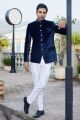 Blue Velvet Jodhpuri for Men (NMK-8228)