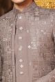 Brown Art Silk Indo Western (NMK-8260)