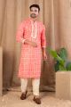 Carrot Red Cotton Kurta Pajama (NMK-8524)