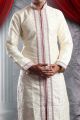 Cream Art Dupion Kurta Pajama (NMK-1335)
