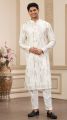 Cream Art Silk Kurta Pajama (NMK-8376)