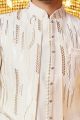 Cream Art Silk Mens Indo Western (NMK-8258)