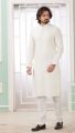 Cream Embroidered Art Silk Kurta Pajama (NMK-8349)