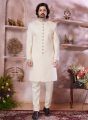 Cream Imported Sherwani (NMK-8309)