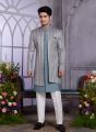 Dark Grey Art Silk 2 Pcs Jacket Set (NMK-8324)