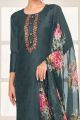Dark Grey Chanderi Cotton Salwar Suit (NWS-6468)