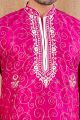 Dark Pink Art Silk Kurta Pajama (NMK-8517)