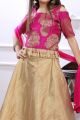 Dark Pink Brocade Girls Lehenga Choli (NFG-162)