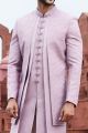 Embroidered Purple Art Silk Indo Western (NMK-7101)