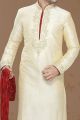 Gold Art Silk Designer Kurta Pajama (NMK-2262)